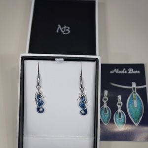 Nicole Barr Sterling Silver Seahorse Earrings